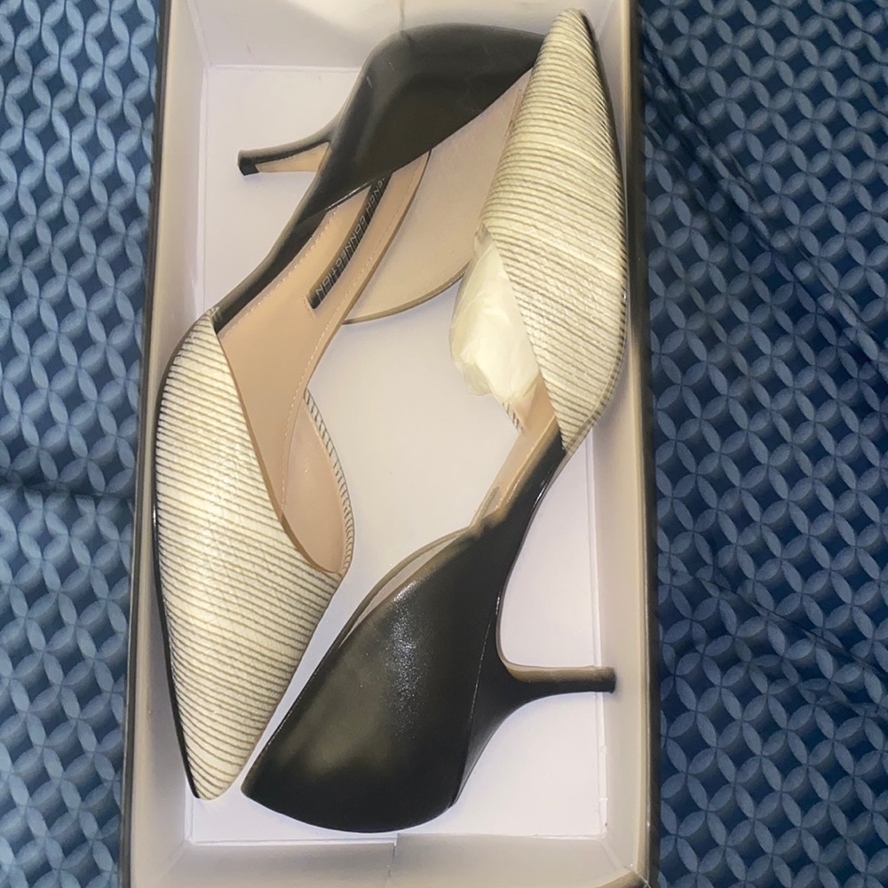 French connection black n white shoes like new